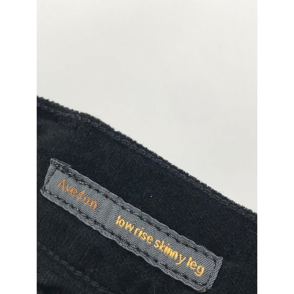 Citizens Of Humanity Avedon Low Rise Skinny Studded Velour Black Jean 25 NEW - Picture 8 of 11